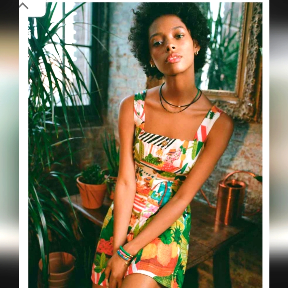 FARM Rio Tropical Fair Linen Minidress. Size/M.